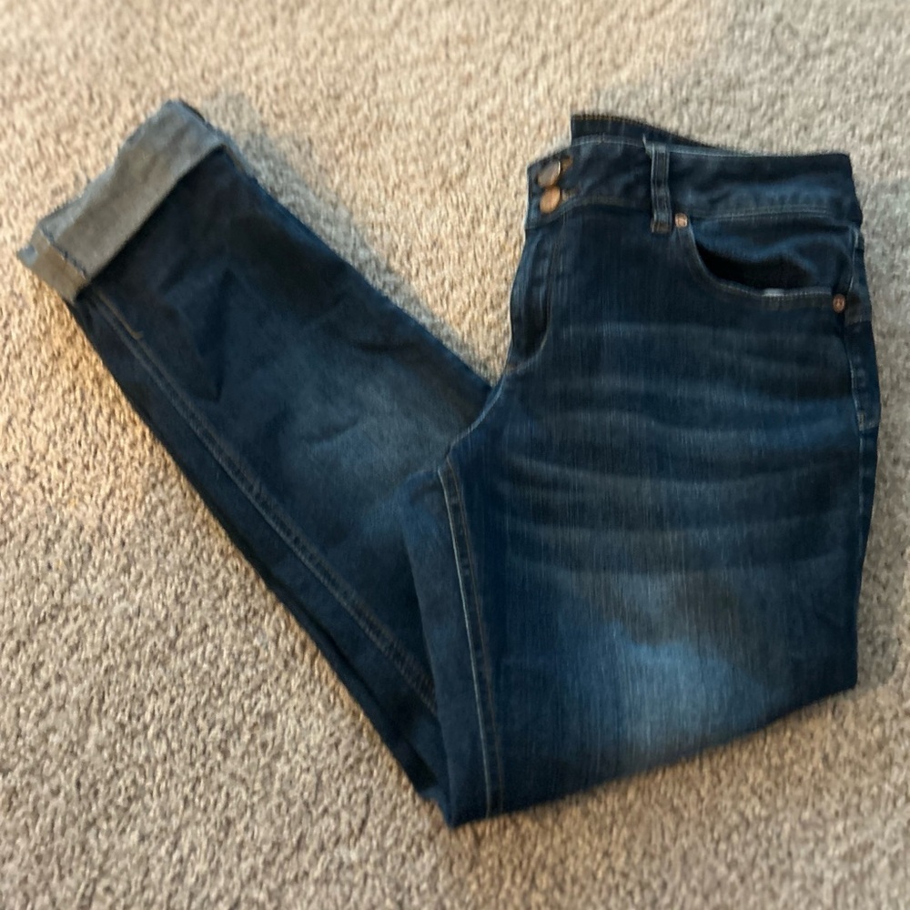 Soho Dark Blue Skinny Jeans Cuffed

Size 12